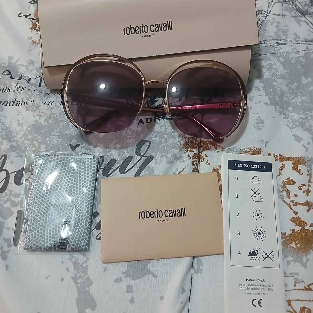 Roberto Cavalli Pink Sunglasses with Gradient Lenses